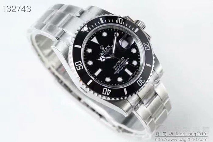 ROLEX勞力士 潛艇潛航者系列 116610綠水鬼 綠鬼v8版 原裝瑞士2836自動機械機芯 冰藍色超亮夜光 超強防水 高檔男士腕表  wssb4759